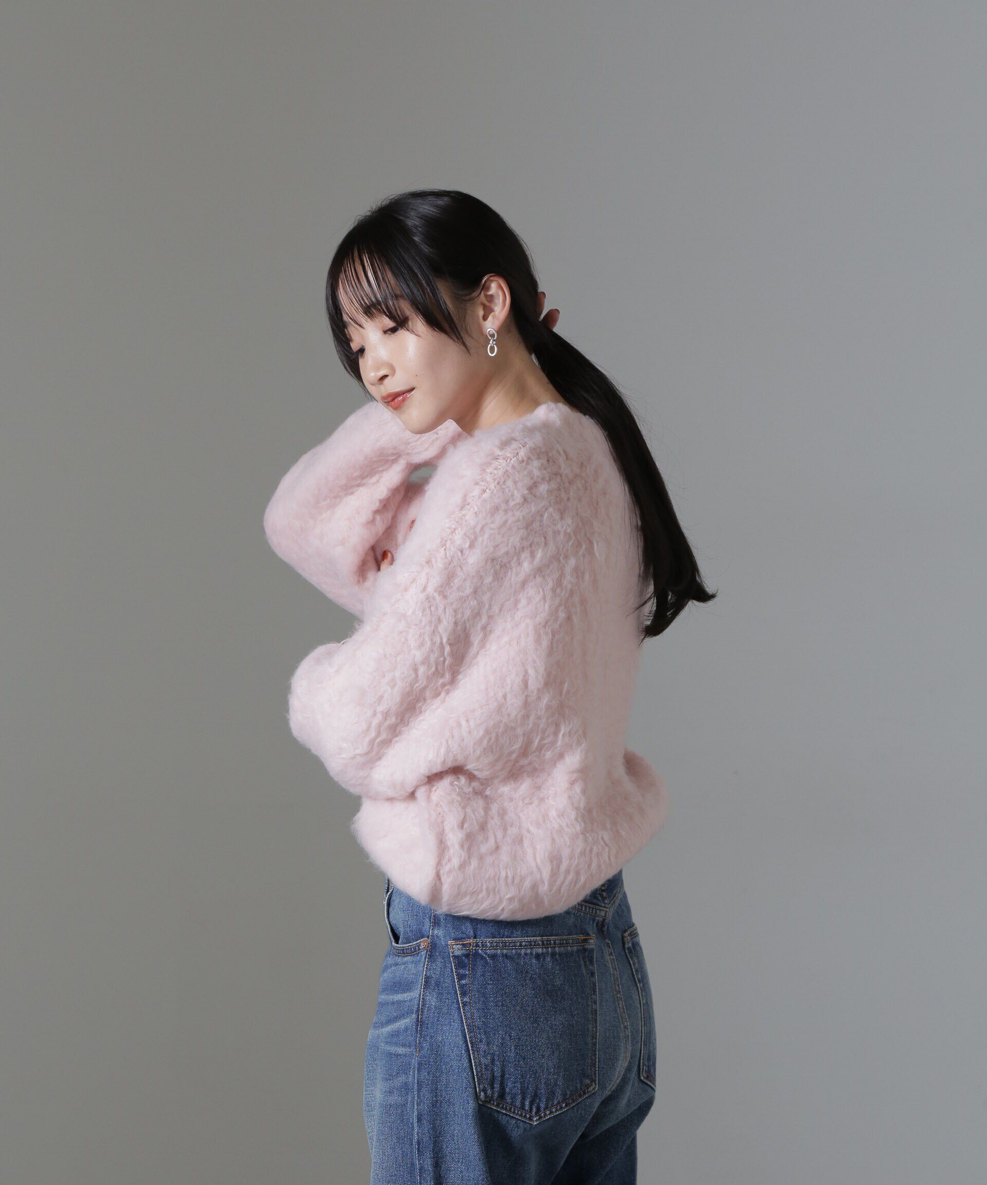 nano･universe「カール起毛クルーネックニット」|ニット・セーター|