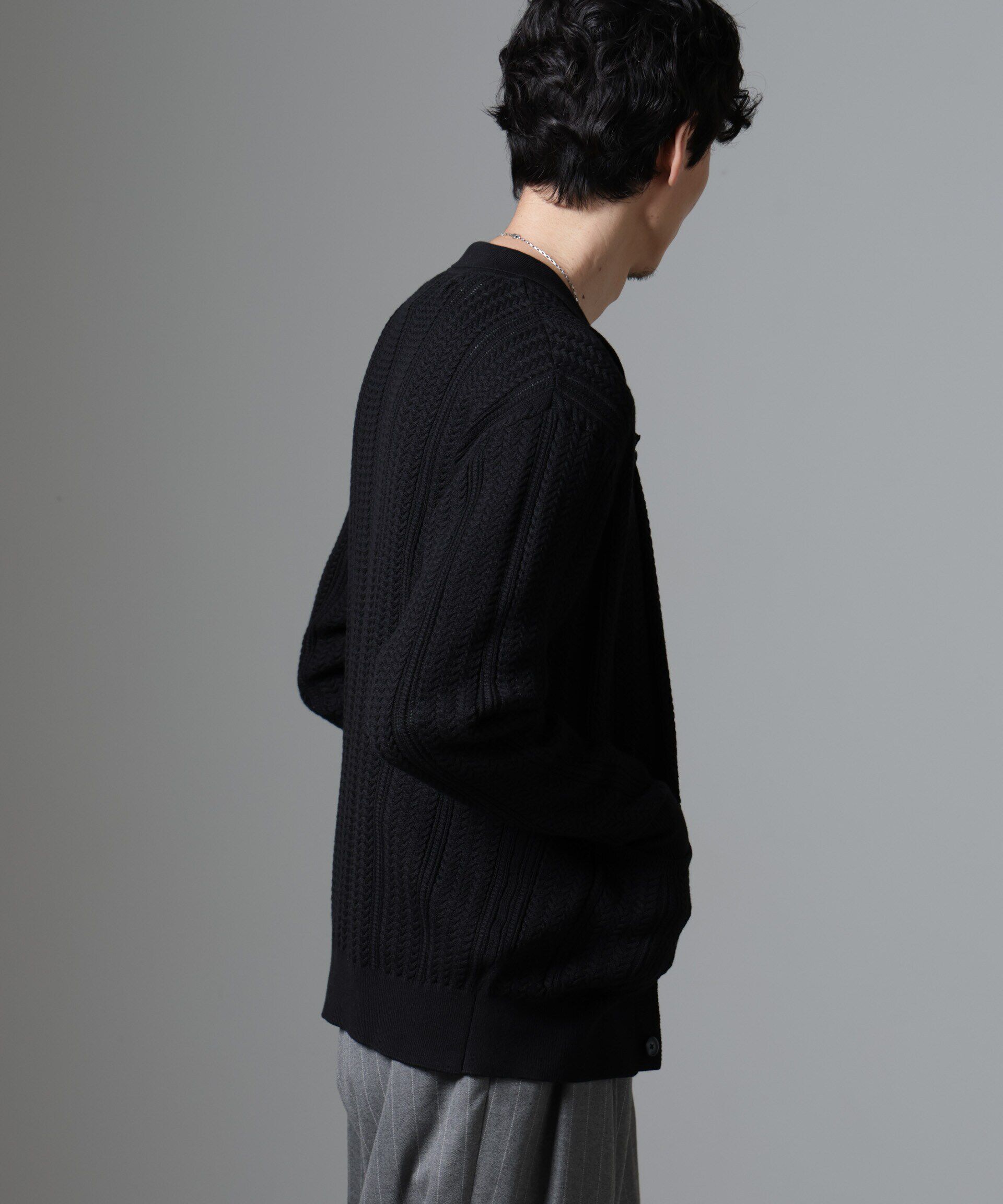 nano･universe「ケーブルニットカーディガン」|ニット・セーター|