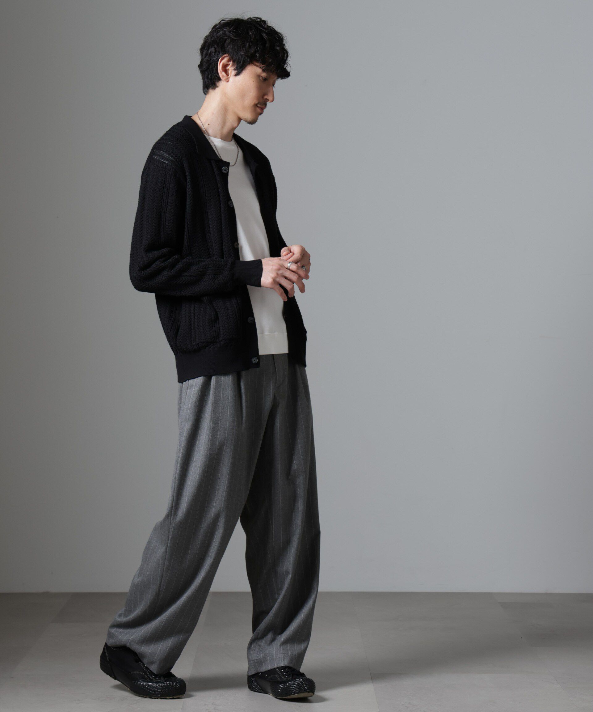 nano･universe「ケーブルニットカーディガン」|ニット・セーター|