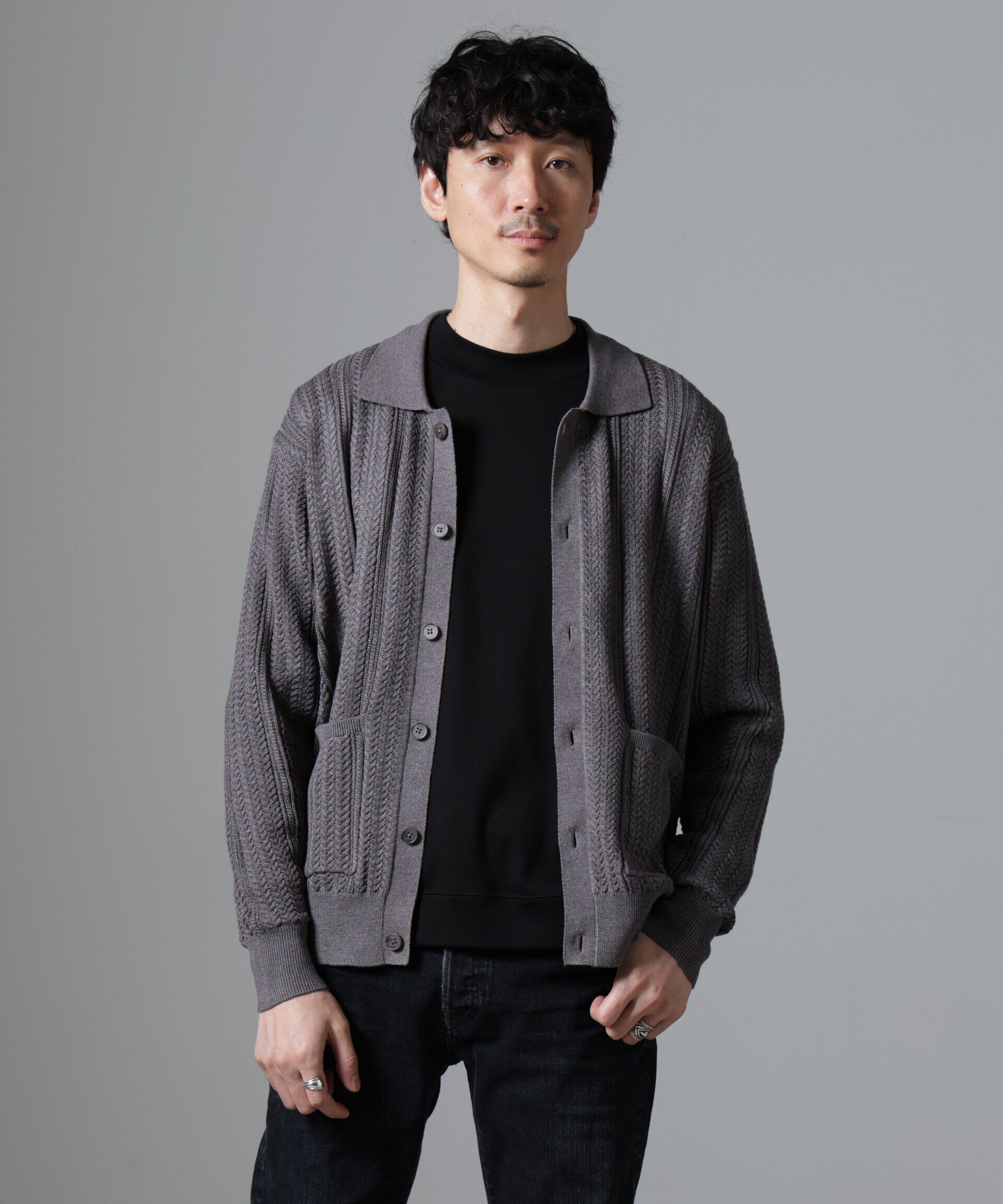 nano･universe「ケーブルニットカーディガン」|ニット・セーター|