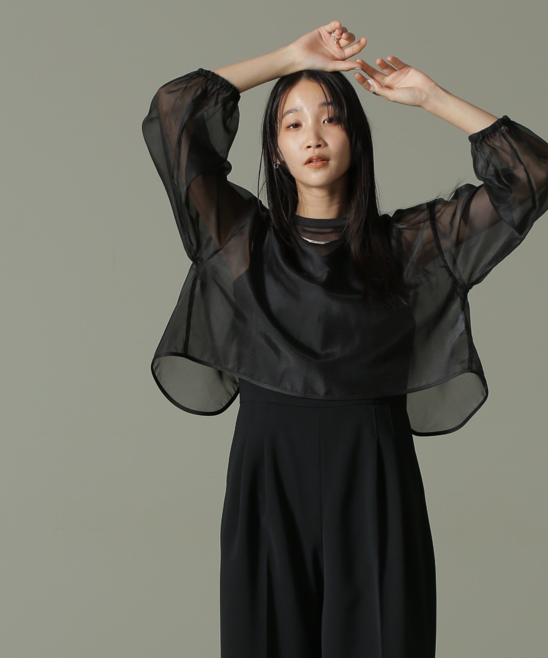 nano･universe「オーガンジーボレロ＆オールインワンセットパンツ」|ワンピース|