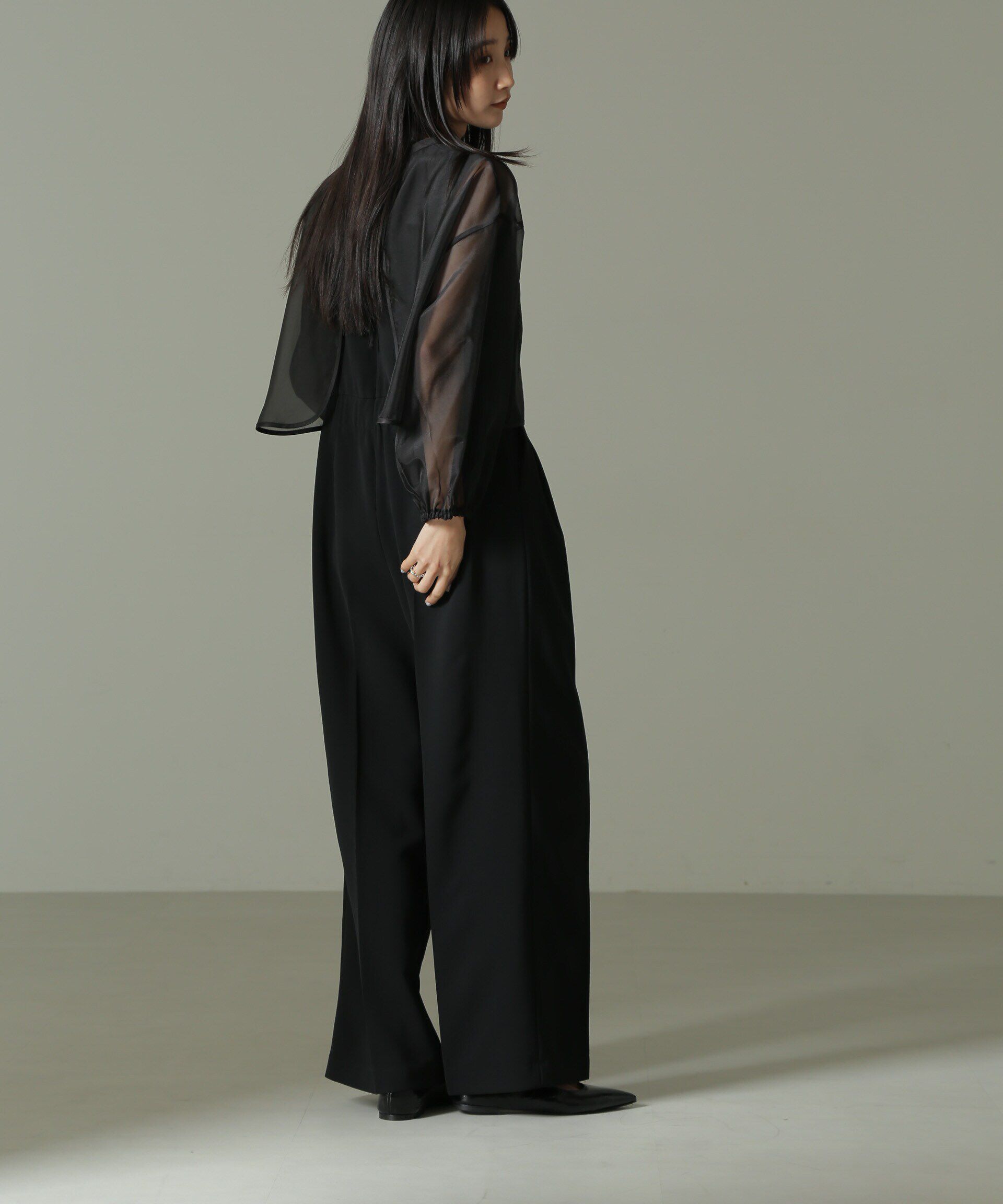 nano･universe「オーガンジーボレロ＆オールインワンセットパンツ」|ワンピース|