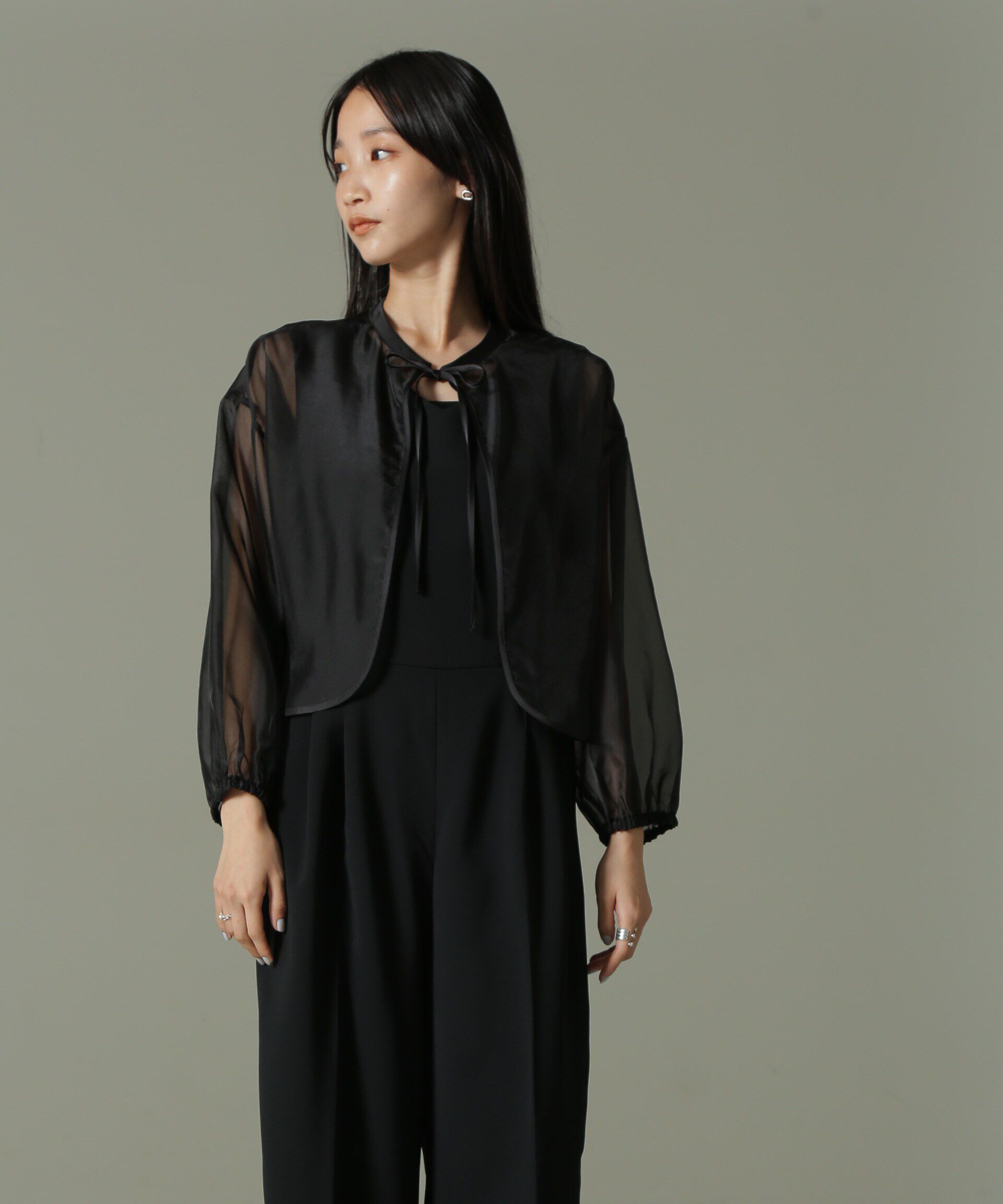 nano･universe「オーガンジーボレロ＆オールインワンセットパンツ」|ワンピース|