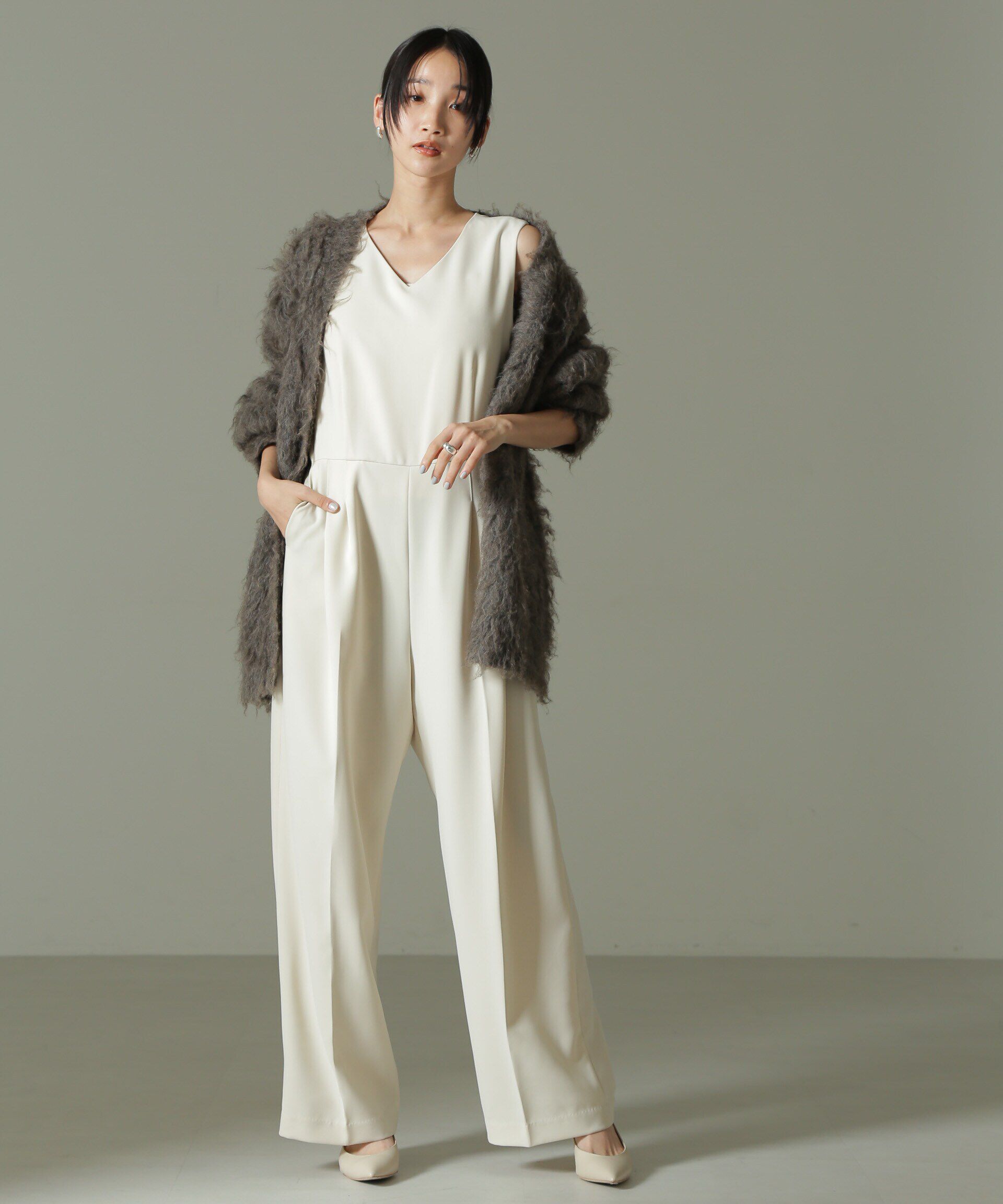 nano･universe「オーガンジーボレロ＆オールインワンセットパンツ」|ワンピース|