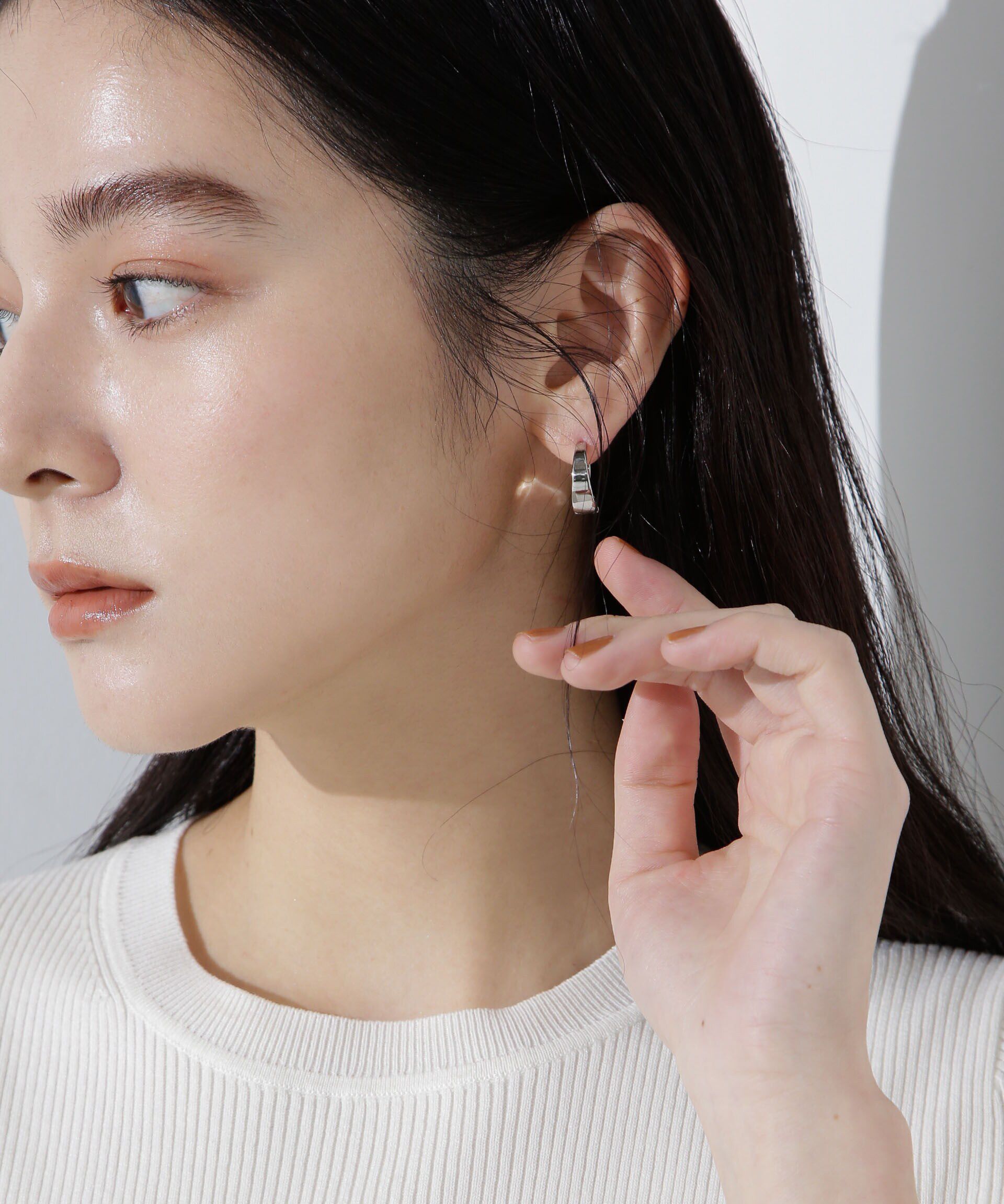 nano･universe「エッジミニフープピアス」|ピアス|