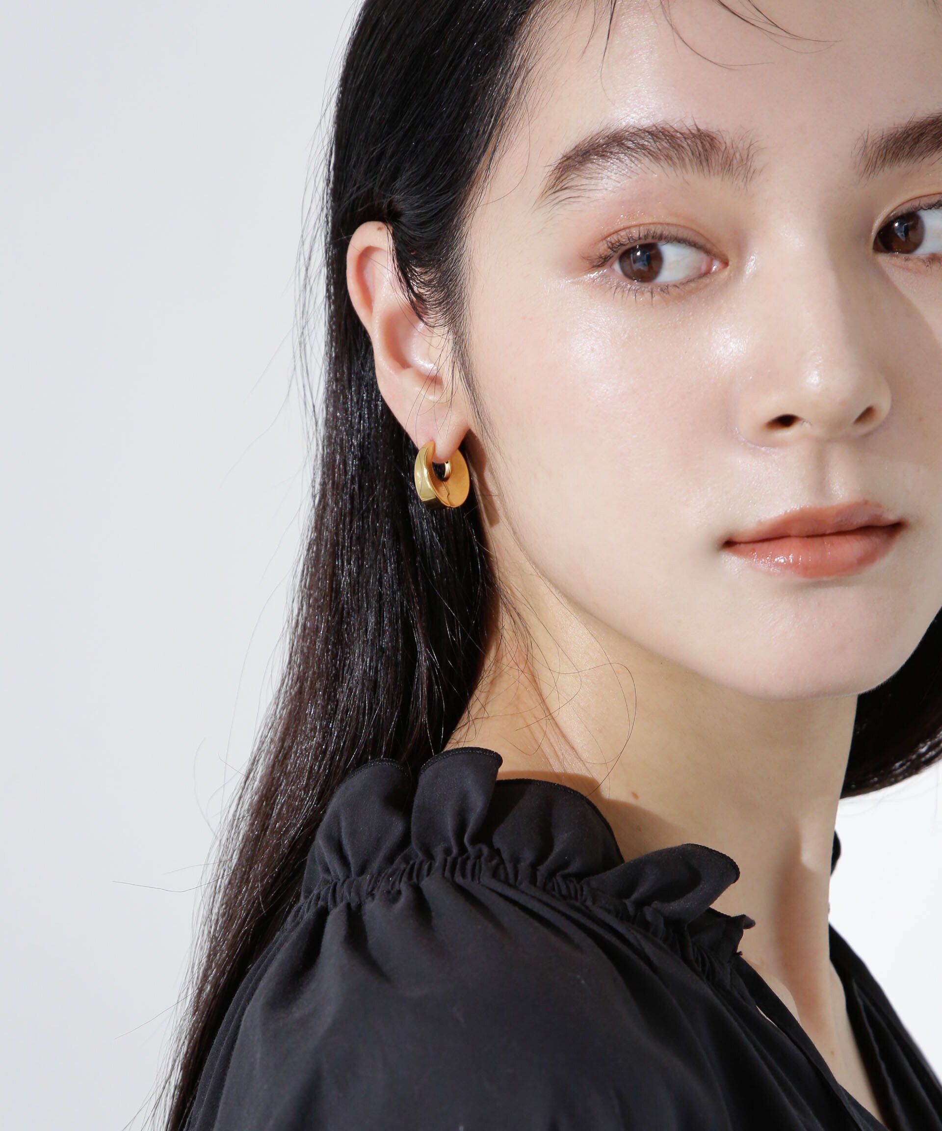 nano･universe「エッジミニフープピアス」|ピアス|