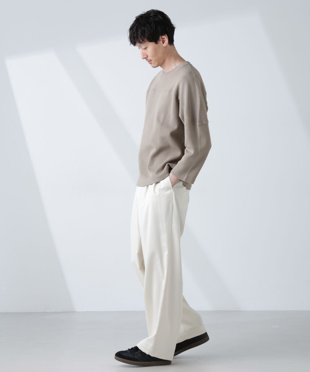 nano･universe「変形ハニカムジャガードフットボールTシャツ」|Tシャツ・カットソー|