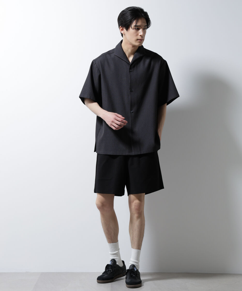 nano･universe「「MC」coveross(R)EOS ポリエステル ブッチャーイタリアンカラーシャツ」|シャツ・ブラウス|