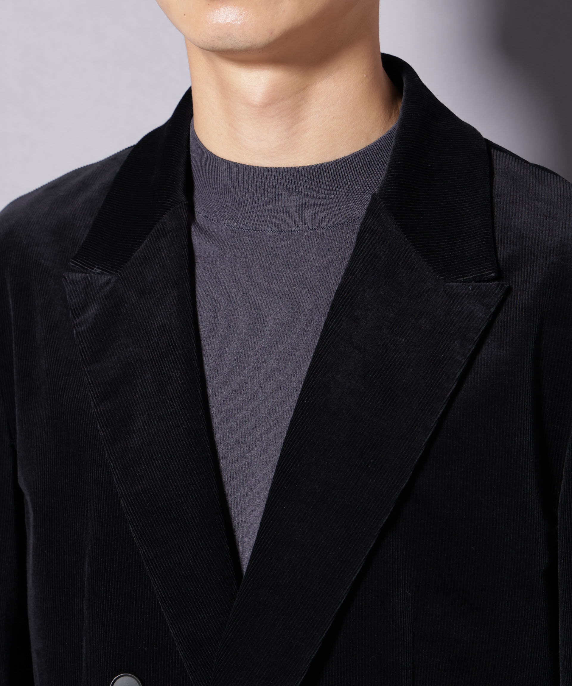 nano･universe「AIRコーデュロイ ダブルブレストジャケット/STRETCH（セットアップ可）」|テーラードジャケット|