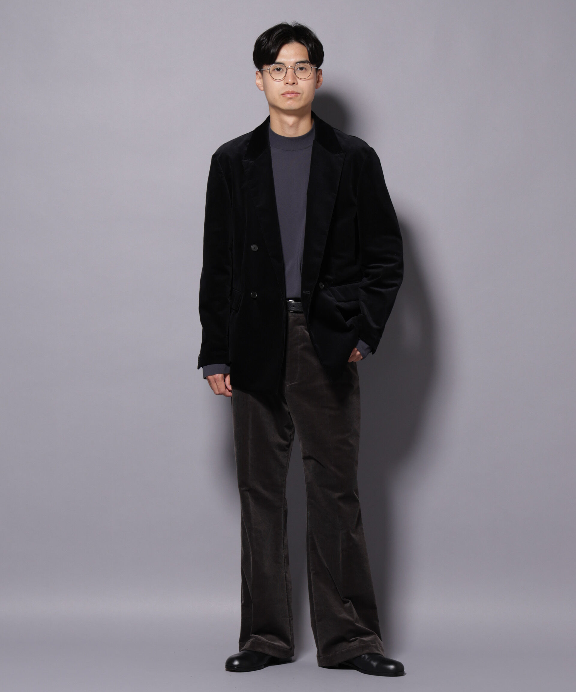 nano･universe「AIRコーデュロイ ダブルブレストジャケット/STRETCH（セットアップ可）」|テーラードジャケット|