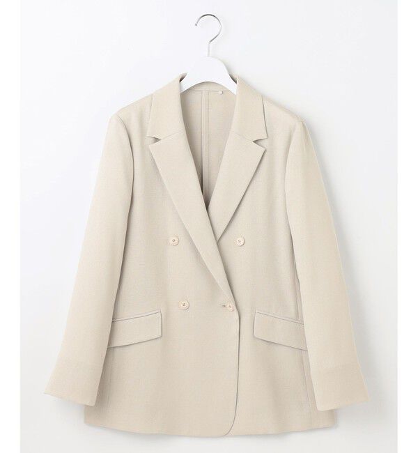 自由区「【SHIHOさん着用・セットアップ対応・接触冷感・洗える】リネンライクシンセティックテーラード ジャケット」|テーラードジャケット|