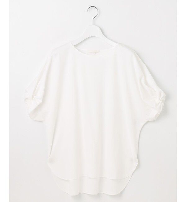 自由区「【接触冷感・UVカット・吸水速乾・抗菌防臭・洗える】ハイツイストポンチスリーブディティール カットソー」|Tシャツ・カットソー|