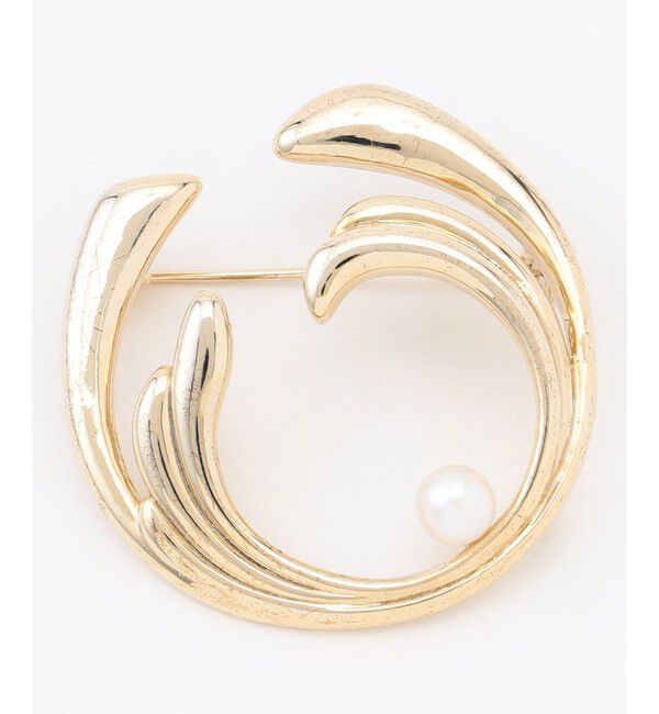 自由区「【カタログ掲載】アコヤパールサークル ブローチ」|ブローチ・コサージュ|ゴールド