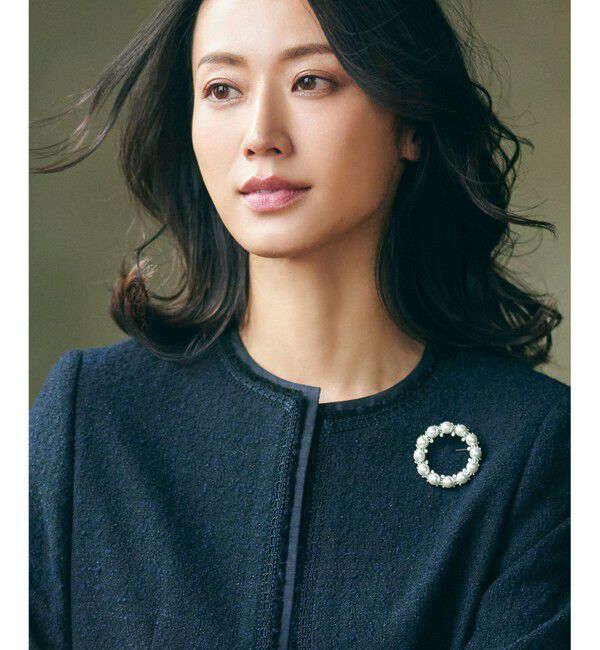 23区「【VERY3月号掲載】パールリング ブローチ」|ブローチ・コサージュ|シルバー系