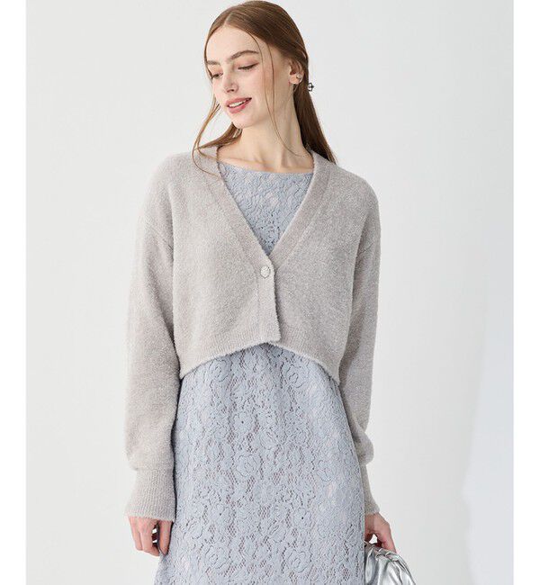 23区「【APPLAUDIR】ファンシーボレロ ビジューボタン Vネックカーディガン」|カーディガン|