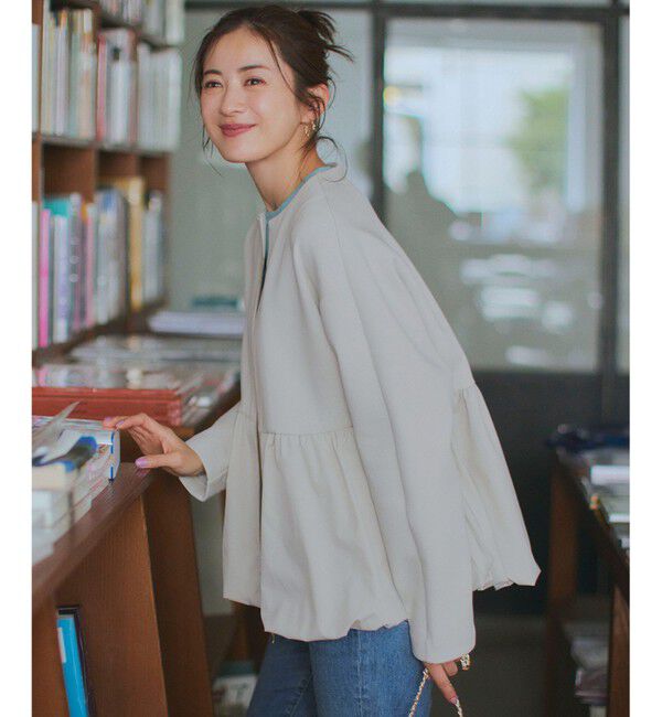 23区「【洗える】コットンエアーバルーン ライトアウター」|その他|ベージュ系
