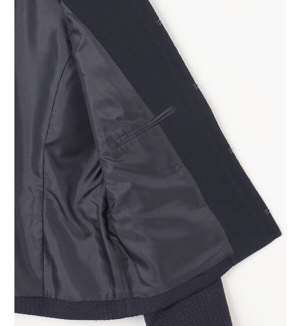 any SiS「リップルボーダーストレッチ ノーカラージャケット」|ノーカラージャケット|