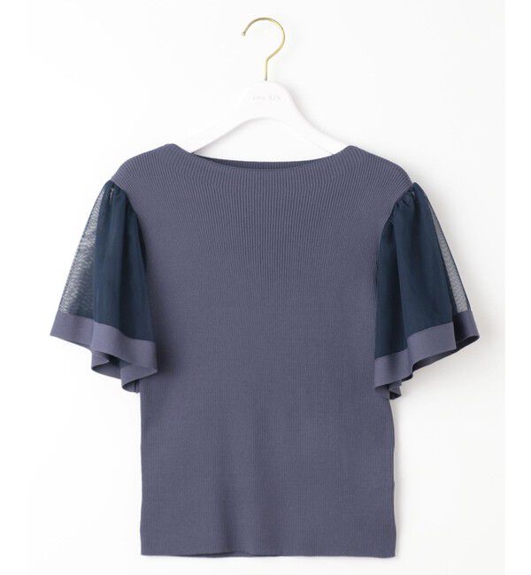 any SiS「【洗える】チュールスリーブ ニット」|ニット・セーター|