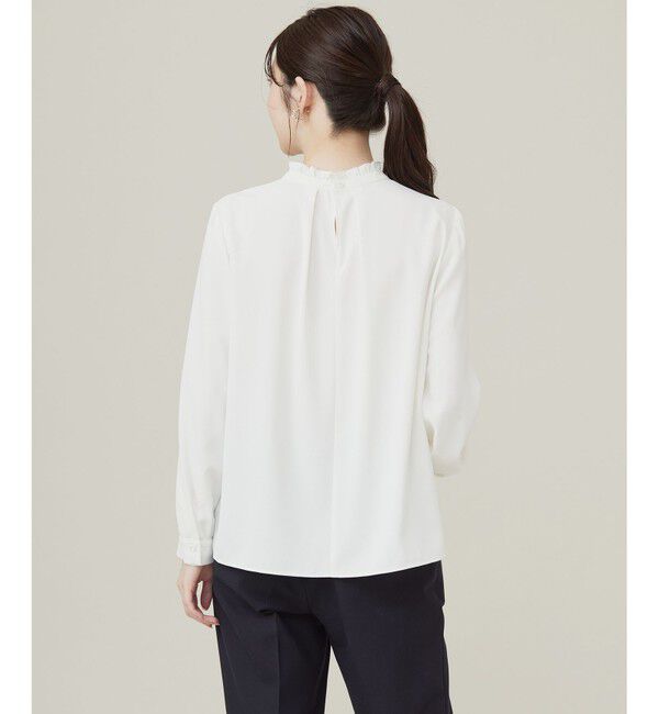 any SiS「【洗える】フリルネックスタンド ブラウス」|シャツ・ブラウス|