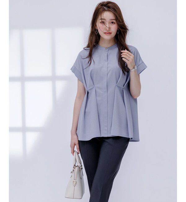 ANY SIS「【洗える】カナパジャージー ブラウス」|シャツ・ブラウス|