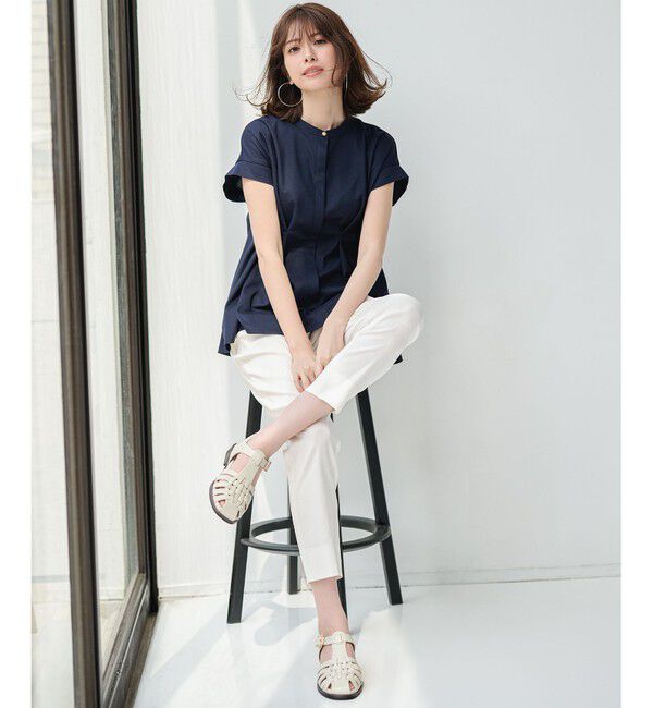 ANY SIS「【洗える】カナパジャージー ブラウス」|シャツ・ブラウス|