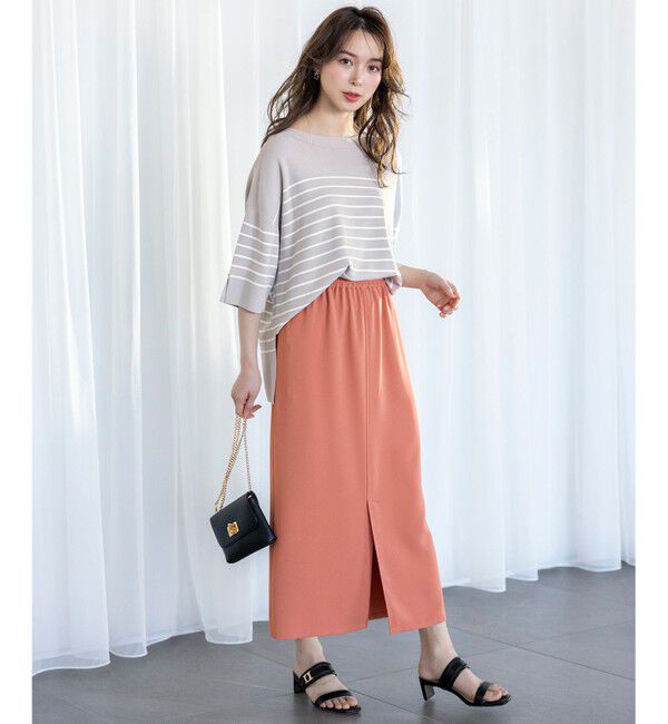 ANY SIS「【接触冷感・UVカット・洗える】ビューティクールボートネック プルオーバー」|ニット・セーター|