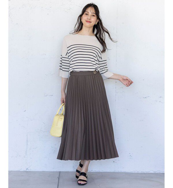 ANY SIS「【接触冷感・UVカット・洗える】ビューティクールボートネック プルオーバー」|ニット・セーター|