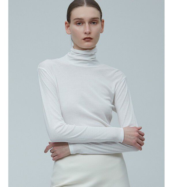 BEIGE,「SORE / ハイネックカットソー」|Tシャツ・カットソー|White