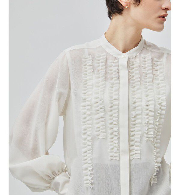 BEIGE,「【洗える・WEB限定】MOYE / フリルブラウス」|シャツ・ブラウス|