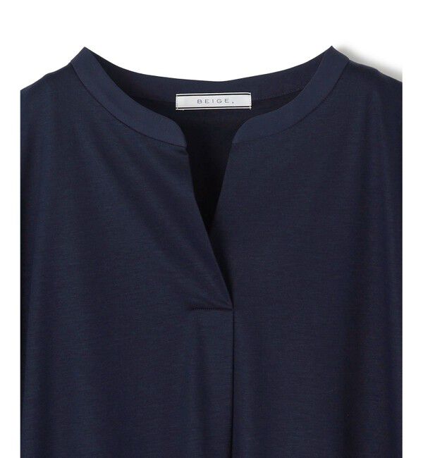 BEIGE,「【WEB限定・洗える】MELISSA / バックシフォンスキッパー半袖トップス」|Tシャツ・カットソー|