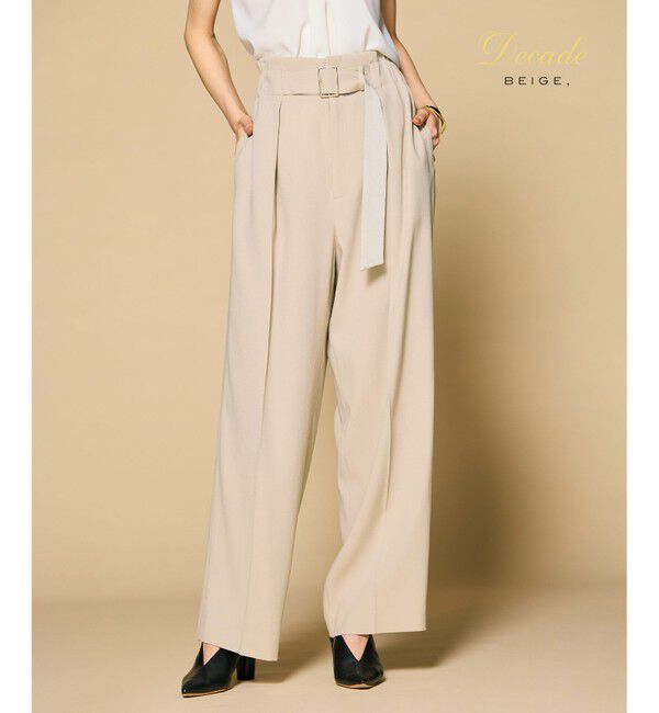 BEIGE,「【洗える】CINDY / ワイドパンツ」|その他|Taupe