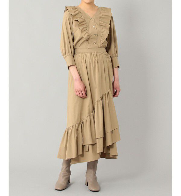  「フレア切替Vネックブラウス」|シャツ・ブラウス|