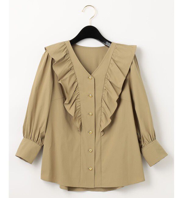  「フレア切替Vネックブラウス」|シャツ・ブラウス|