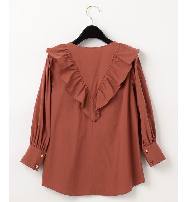  「フレア切替Vネックブラウス」|シャツ・ブラウス|