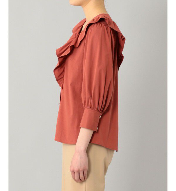  「フレア切替Vネックブラウス」|シャツ・ブラウス|