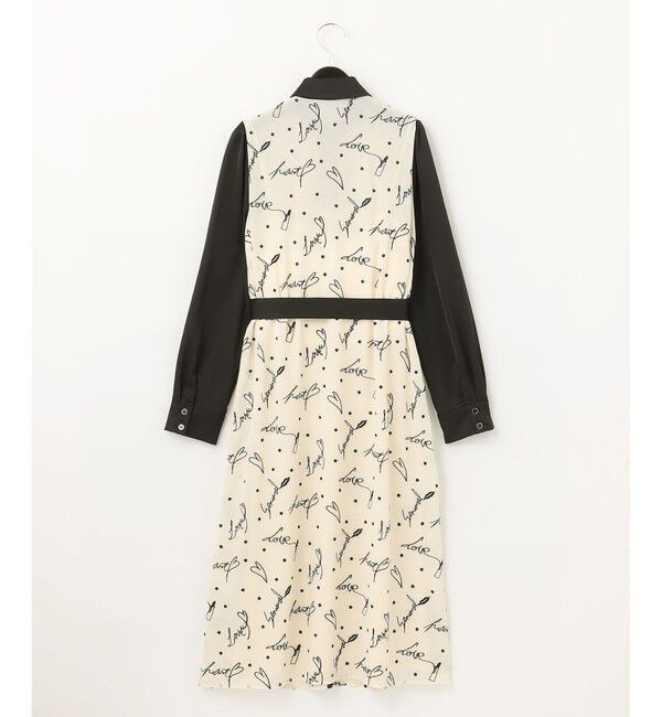  「モチーフ刺繍シャツワンピース」|ワンピース|