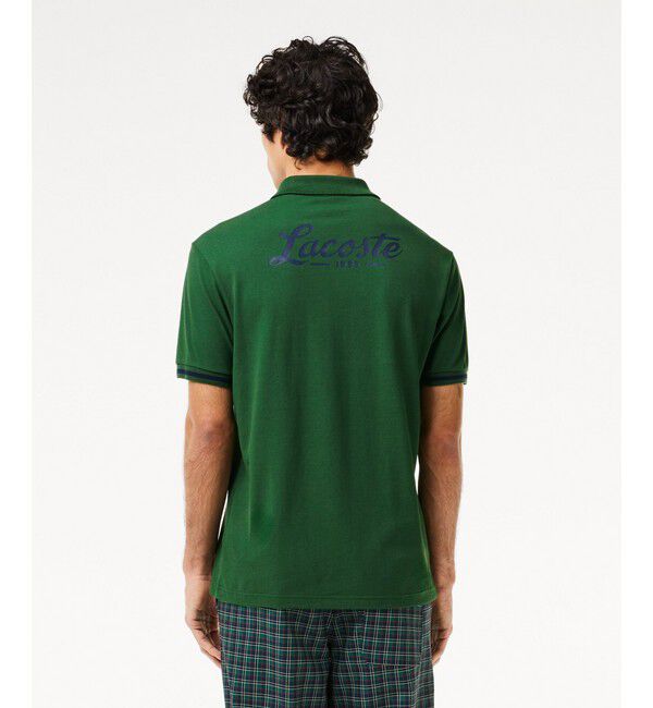 LACOSTE「オーバルロゴワッペンコットンタッチドライポロシャツ」|スポーツ|