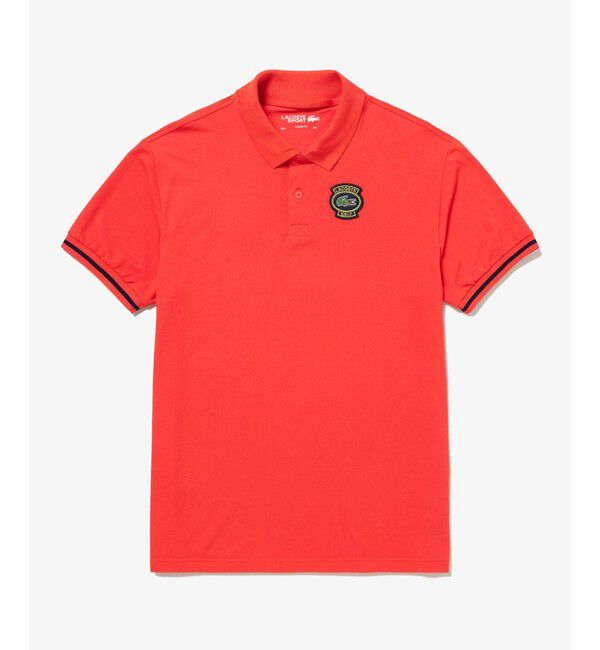 LACOSTE「オーバルロゴワッペンコットンタッチドライポロシャツ」|スポーツ|レッド