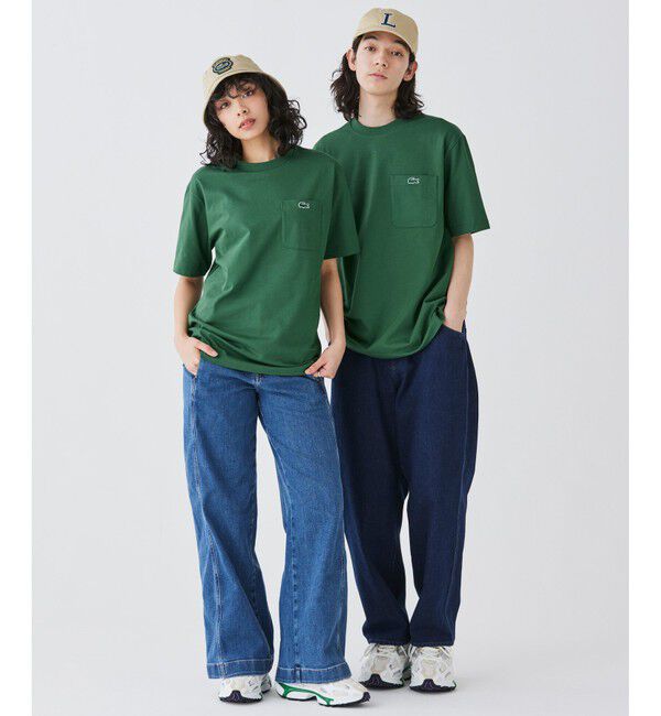 LACOSTE「アウトラインクロックポケット半袖Tシャツ」|Tシャツ・カットソー|
