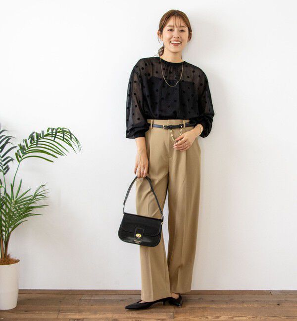 NOLLEY'S sophi「ウォッシャブルドライストレッチツイルワイドパンツ」|その他|