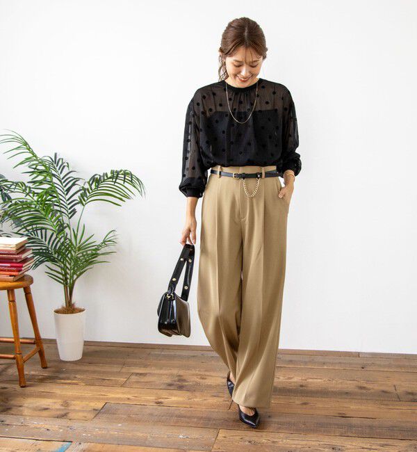 NOLLEY'S sophi「ウォッシャブルドライストレッチツイルワイドパンツ」|その他|