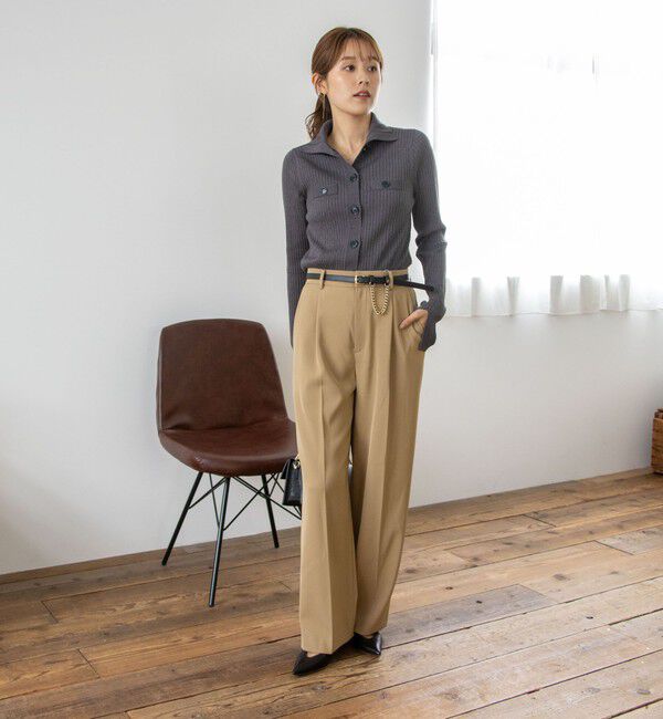 NOLLEY'S sophi「ウォッシャブルドライストレッチツイルワイドパンツ」|その他|