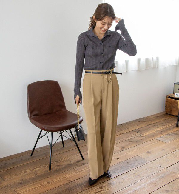 NOLLEY'S sophi「ウォッシャブルドライストレッチツイルワイドパンツ」|その他|