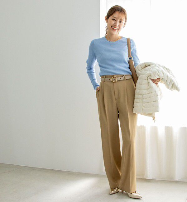 NOLLEY'S sophi「ウォッシャブルドライストレッチツイルワイドパンツ」|その他|