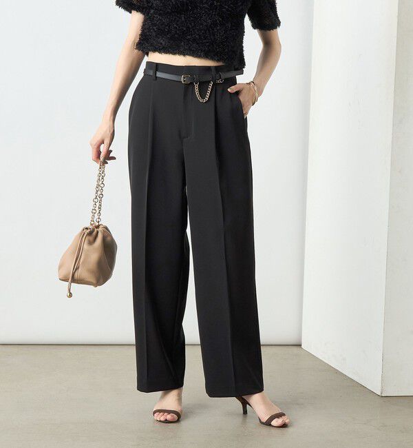 NOLLEY'S sophi「ウォッシャブルドライストレッチツイルワイドパンツ」|その他|