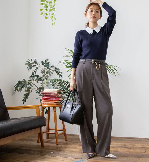 NOLLEY'S sophi「ウォッシャブルドライストレッチツイルワイドパンツ」|その他|