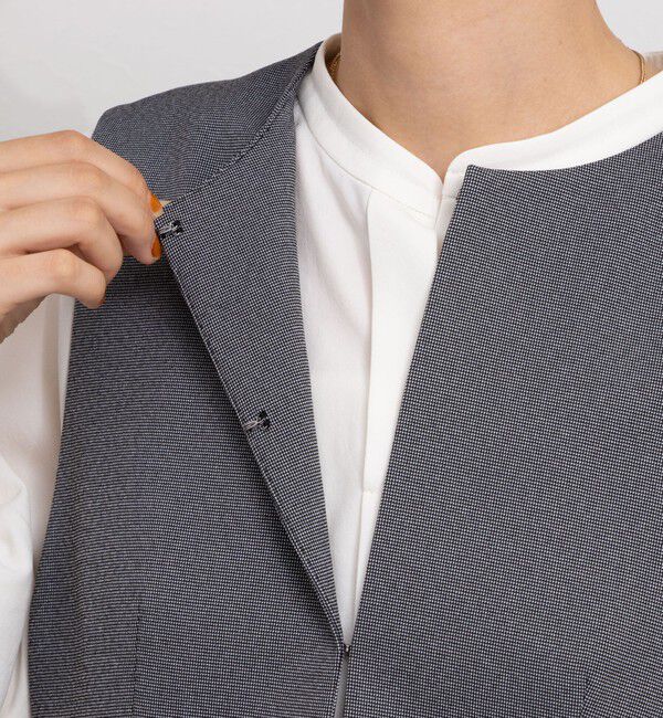 NOLLEY'S「《セットアップ対応》バーズアイペプラムジレ」|ベスト・ジレ|