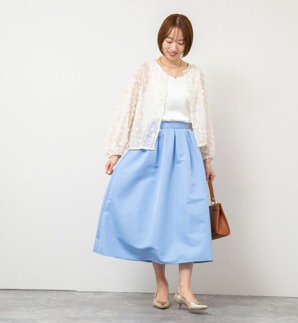 NOLLEY'S「ウォッシャブルチュール刺繍羽織ブラウス」|シャツ・ブラウス|