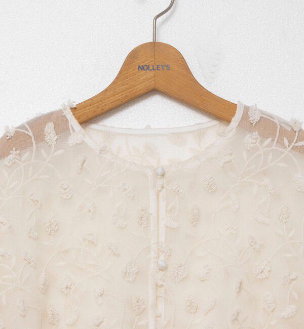 NOLLEY'S「ウォッシャブルチュール刺繍羽織ブラウス」|シャツ・ブラウス|