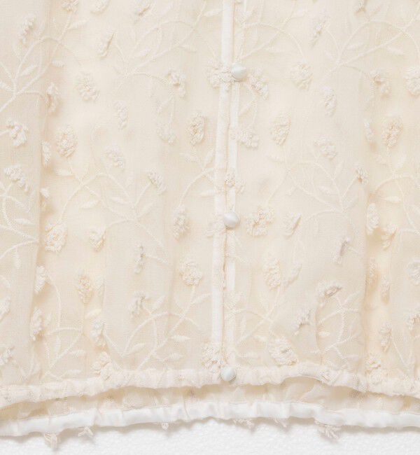 NOLLEY'S「ウォッシャブルチュール刺繍羽織ブラウス」|シャツ・ブラウス|